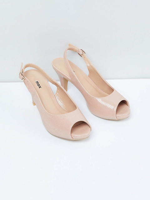 

max Women Pink Solid Peep Toes