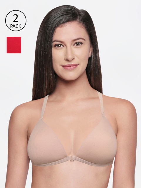 

Bodycare Pack Of 2 Assorted Solid Non-Wired Heavily Padded Everyday Bra 6571RES-2PCS