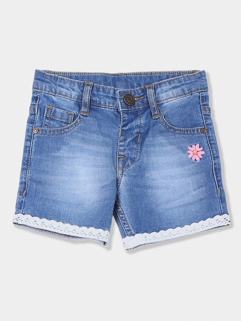 

Donuts Girls Blue Washed Regular Fit Denim Shorts
