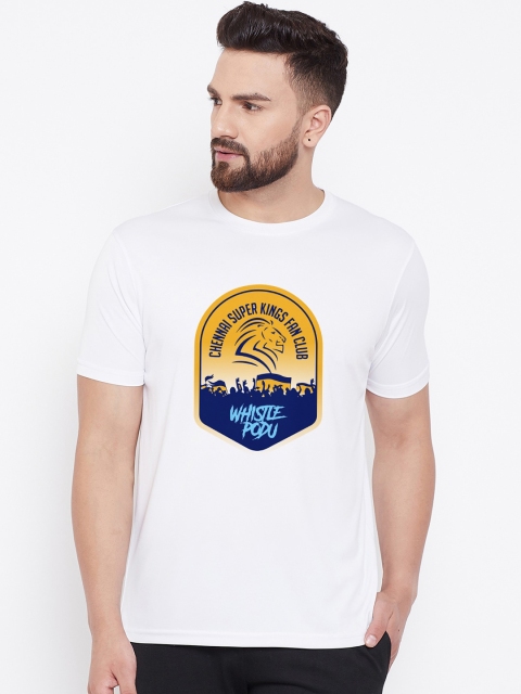 

wesquare Men White IPL Printed Round Neck T-shirt