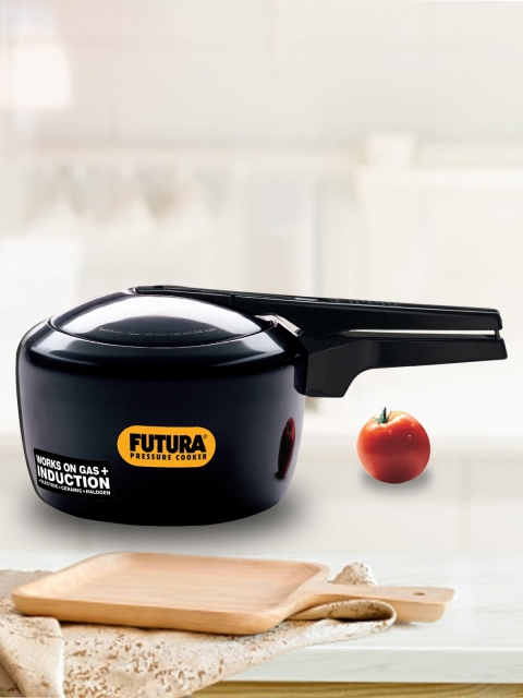 

Hawkins Futura Black Solid Hard Anodised Pressure Cooker With Induction Compatible Base 3 Litre