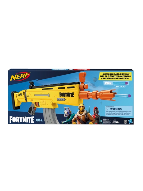 

NERF Kids Yellow Fortnite AR-L Elite Dart Blaster Motorized Toy Blaster, Multi