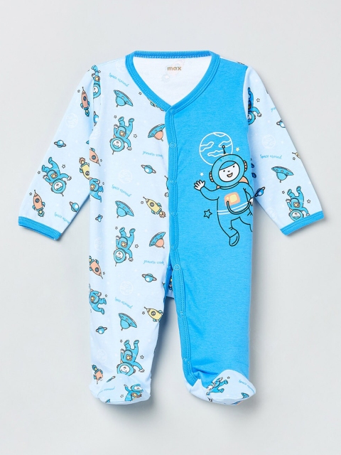 

max Infant Boys Blue Printed Sleepsuit