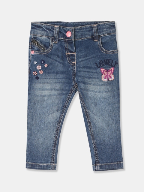 

Donuts Girls Blue Regular Fit Mid-Rise Clean Look Jeans