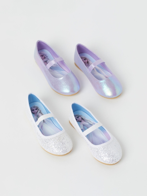

H&M Girls Purple & White 2 Pairs Ballet Pumps