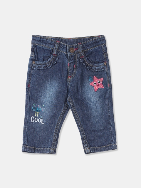 

Donuts Girls Blue Regular Fit Mid-Rise Clean Look Jeans