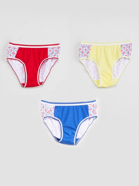 

max Girls Pack Of 3 Assorted Basic Briefs S19EIN20, White