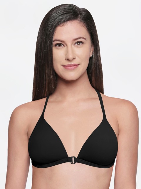 

Bodycare Black Solid Non-Wired Heavily Padded Everyday Bra