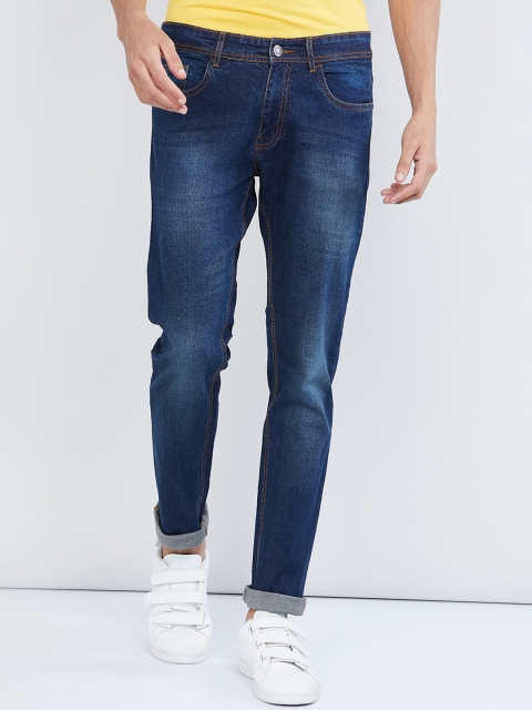 

max Men Blue Skinny Fit Mid-Rise Clean Look Jeans