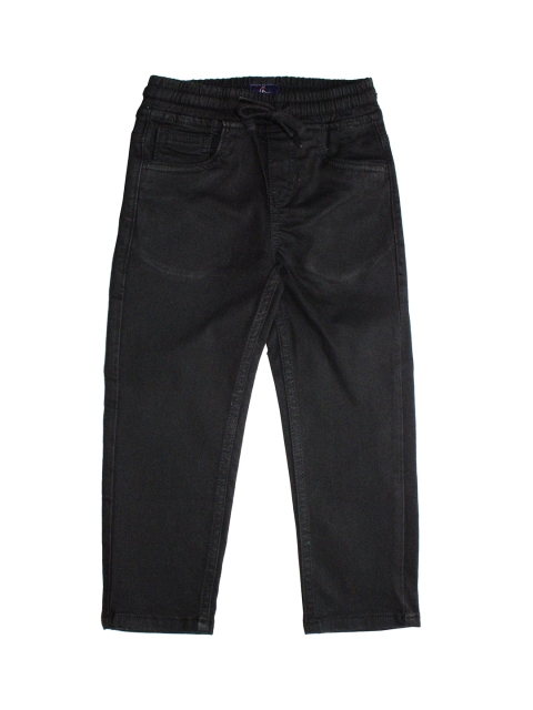 KiddoPanti Boys Black Regular Fit Mid-Rise Clean Look Jeans