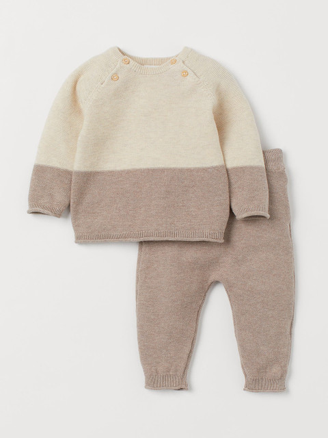 

H&M Kids Beige & Cream Jumper and Trousers