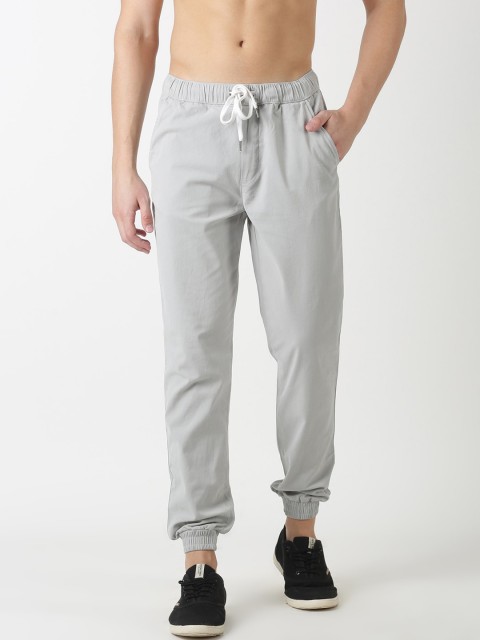 

Blue Saint Men Grey Slim Fit Solid Joggers