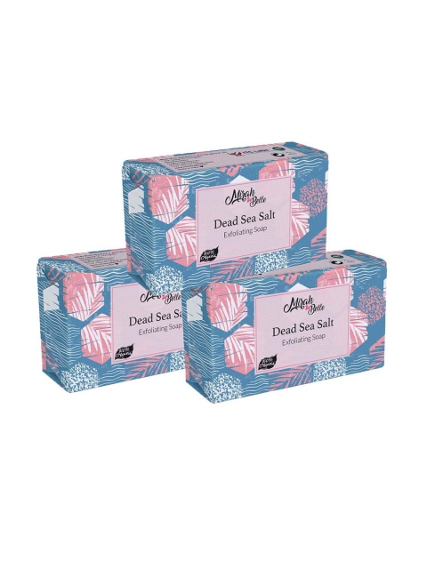 

Mirah Belle Pack Of 3 Dead Sea Salt Exfoliating Soap 225 g, Blue