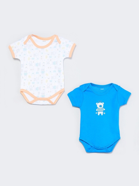 

max Infant Boys Pack Of 2 Printed Bodysuits, White