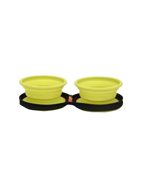 

Heads Up For Tails Lime Green & Black Easy Foldable Pop Up Bowls For Pets