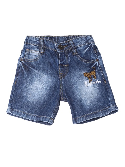 

Donuts Boys Blue Solid Regular Fit Denim Shorts