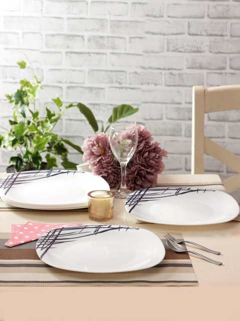 

Laopala Belladona Set of 6 Pcs Opalware Full Plate, White