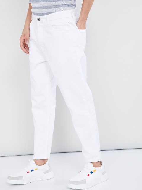 

max Men White Skinny Fit Mid-Rise Clean Look Stretchable Jeans