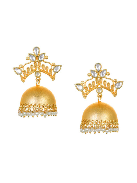 

INDYA Gold-Toned Dome Shaped Jhumkas