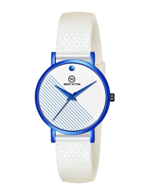 

MONTVITTON Women White & Blue Analogue Watch MV1215