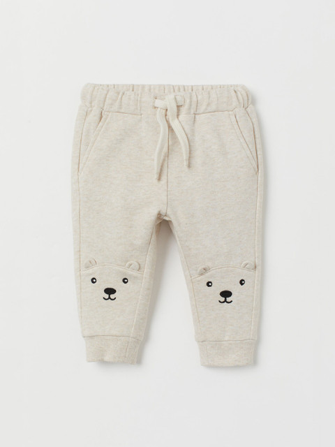 

H&M Boys Beige Solid Joggers
