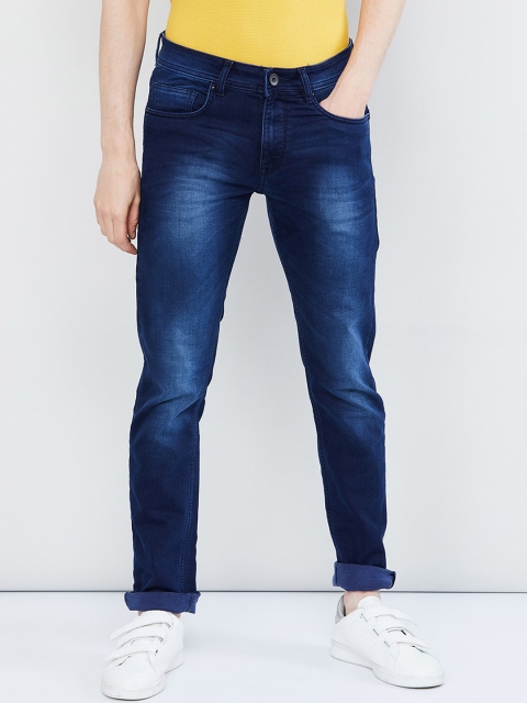

max Men Blue Skinny Fit Mid-Rise Clean Look Stretchable Jeans