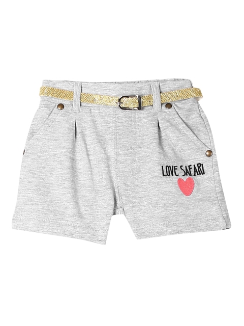 

Donuts Girls Grey Solid Regular Shorts