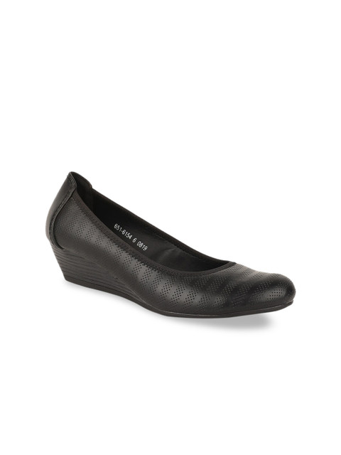 

Bata Women Black Solid Pumps
