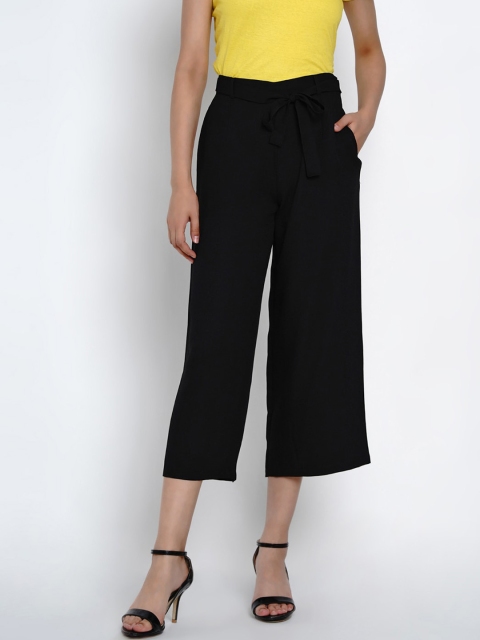 

Texco Women Black Regular Fit Solid Culottes