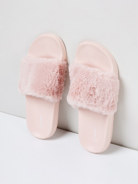 

max Women Pink Solid Sliders