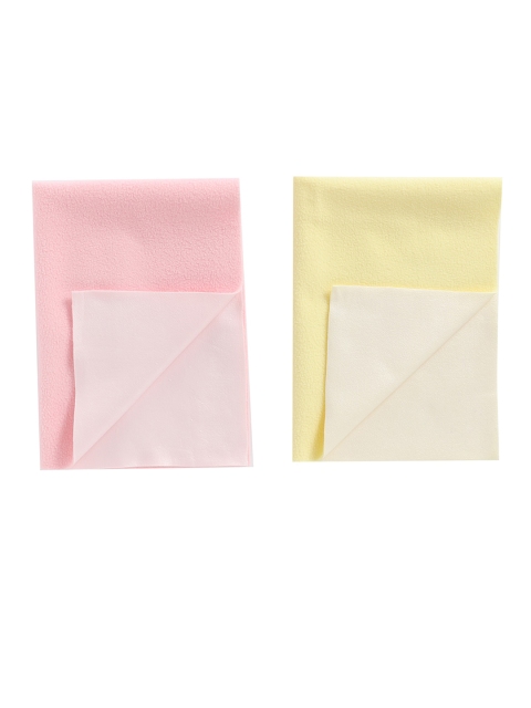

BUMZEE Kids Set Of 2 Solid Small Mattress Protectors, Yellow