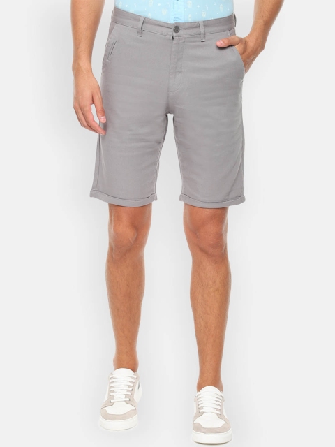 

Louis Philippe Sport Men Grey Solid Regular Fit Regular Shorts