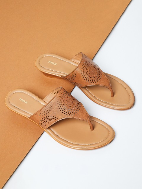 

max Women Tan Brown Solid Heels