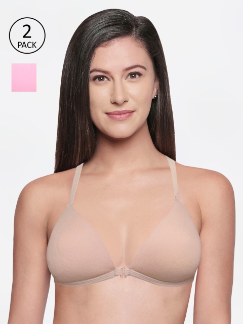 

Bodycare Pack Of 2 Assorted Solid Non-Wired Heavily Padded Everyday Bra 6571PIS