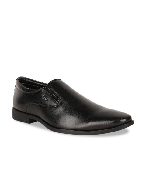 

Bata Men Black Solid Formal Slip-Ons