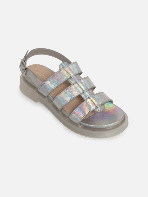 

ALDO Women Silver-Toned Comfort Sandals