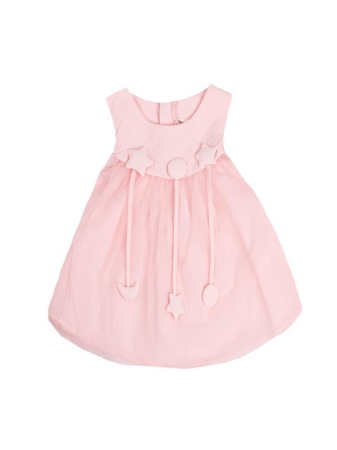 

DOROKIDS Girls Pink Solid Fit and Flare Dress