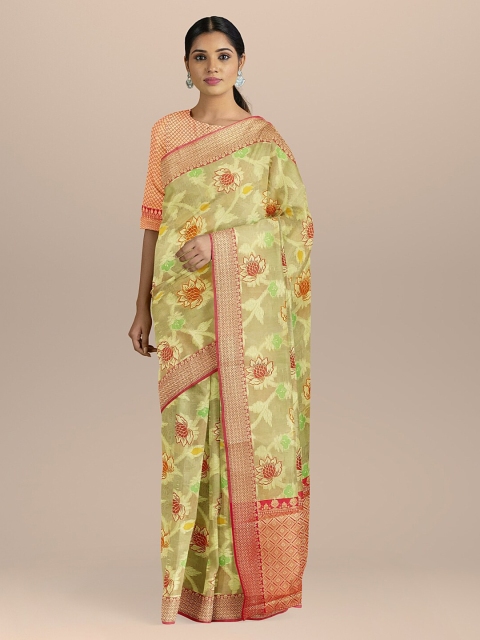 

BharatSthali Beige Silk Cotton Woven Design Patola Saree