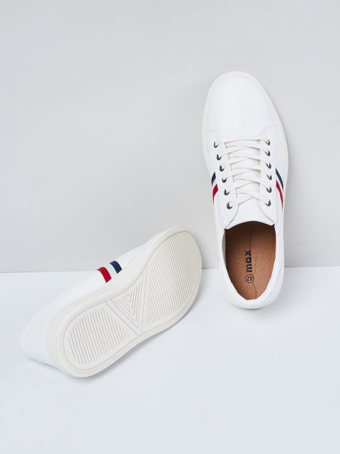 

max Men White Striped Sneakers