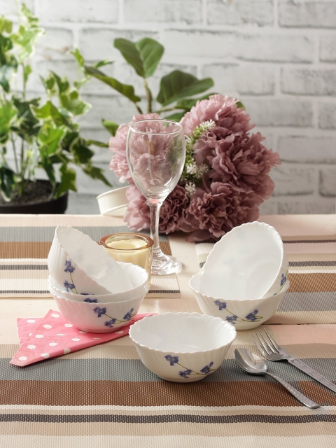 

Laopala White & Blue 6 Pieces Orchid Opalware Bowl