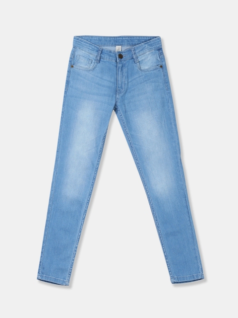 

Cherokee Girls Blue Stone Wash Slim Fit Mid-Rise Clean Look Jeans