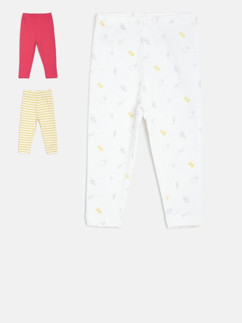 

MINI KLUB Girls Pack Of 3 Lounge Pant, Pink