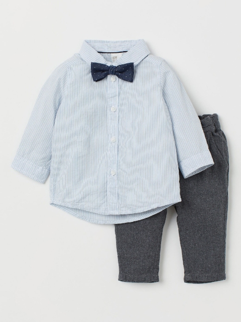 

H&M Boys Blue & Charcoal Grey Shirt & Chinos