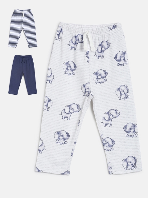 

MINI KLUB Boys Pack Of 3 Printed Lounge Pants, Blue