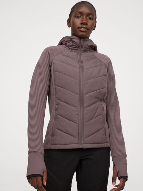 

H&M Women Purple Solid Padded Hooded Outdoor Jacket