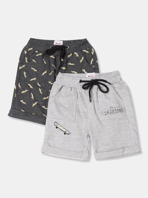 

Donuts Boys Grey Printed Regular Fit Regular Shorts