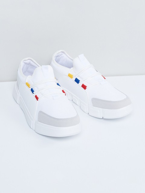 

max Men White Slip-On Sneakers