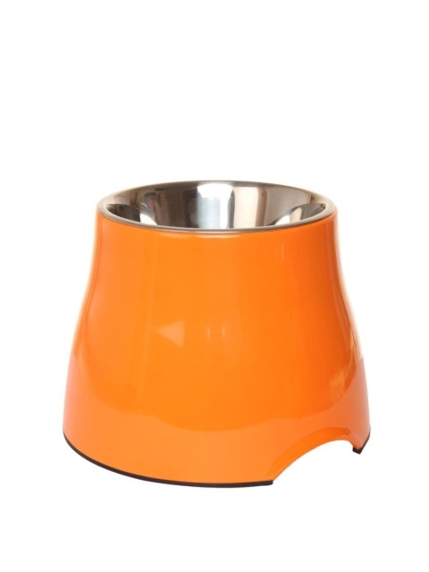 

Heads Up For Tails Orange Solid Ears-Out Cocker Elevated Dog Bowl, Size L