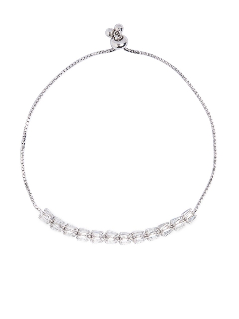 

shaze Silver-Toned Charm Bracelet