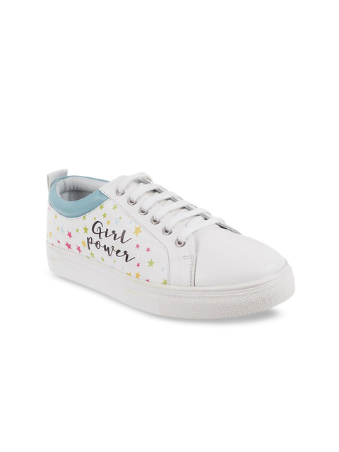 

Mochi Women White Printed Sneakers